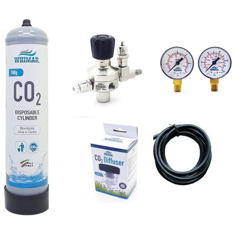 Acquariomania Impianto CO2 Minor Eco Bombola 600g Riduttore di pressione e  tubo
